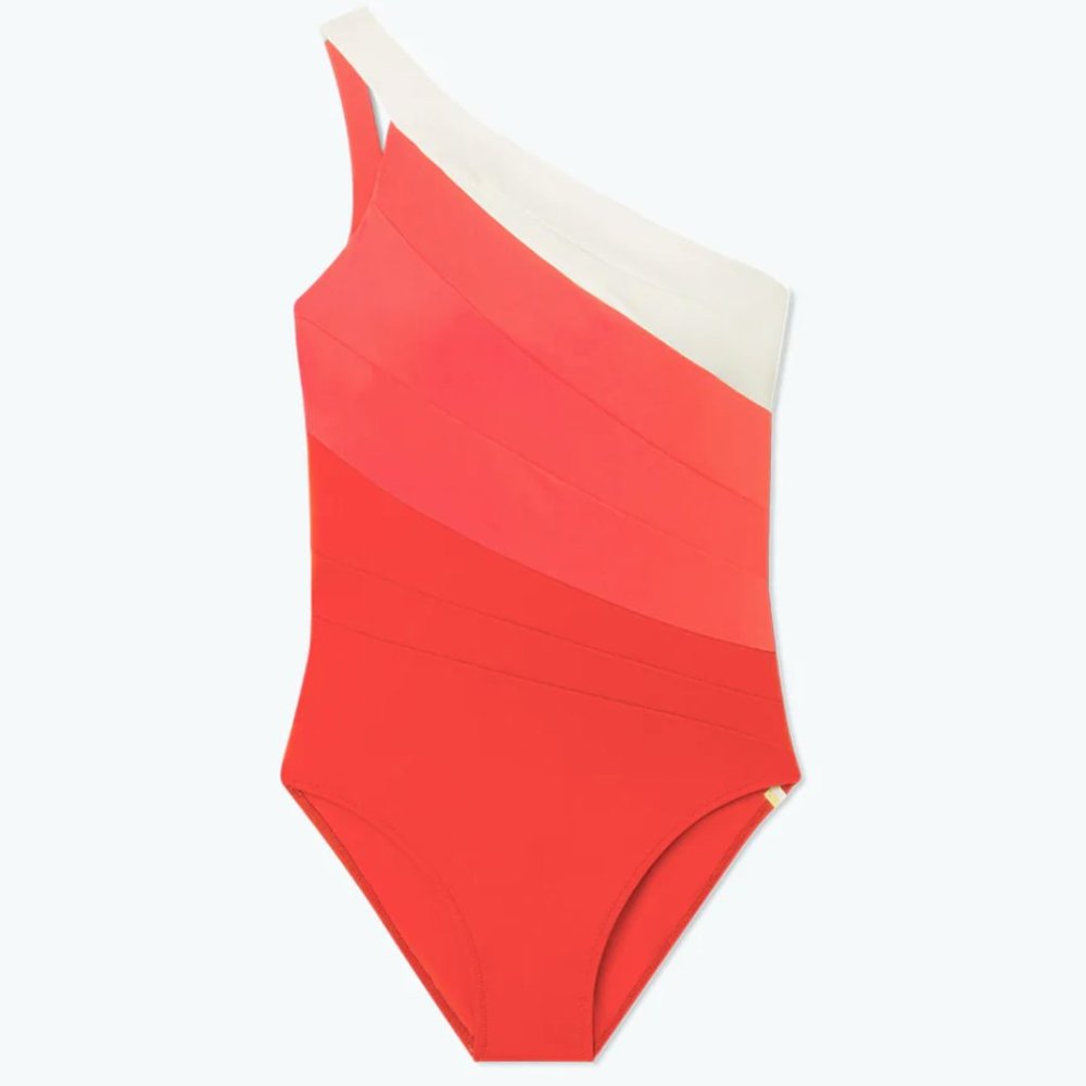 Women’s Summersalt One Piece Swimsuit - The Sidestroke (Coral) (Size 4)